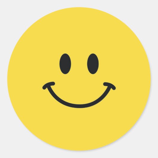 Authentischer Smiley Runder Aufkleber (Vorderseite)