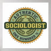 Authentischer Soziologe Poster (Vorne)