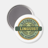 Authentischer Sprachwissenschaftler Magnet (Vorderseite/Rückseite)