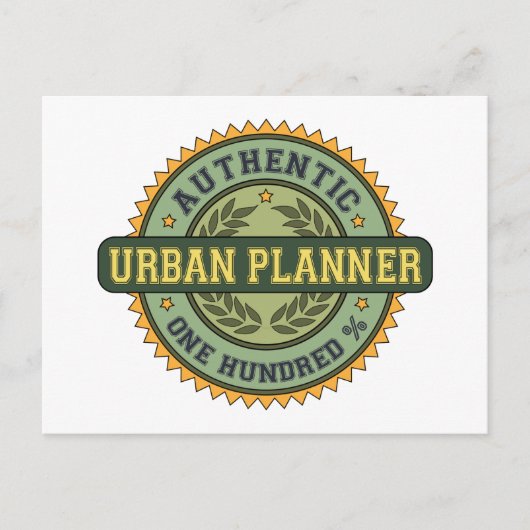 Authentischer Stadtplaner Postkarte (Vorderseite)