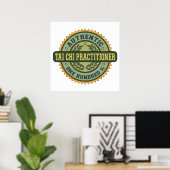 Authentischer Tai Chi Practitioner Poster (Heimbüro)