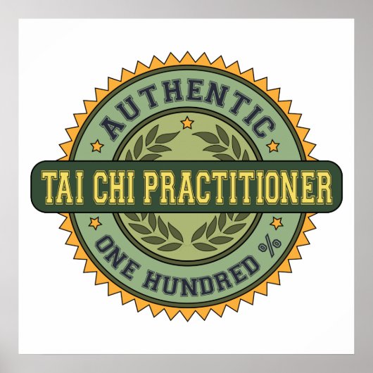 Authentischer Tai Chi Practitioner Poster (Vorne)