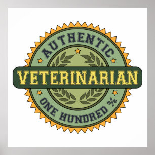 Authentischer Tierarzt Poster