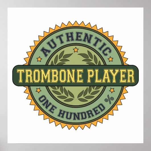 Authentischer Trombone-Player Poster (Vorne)
