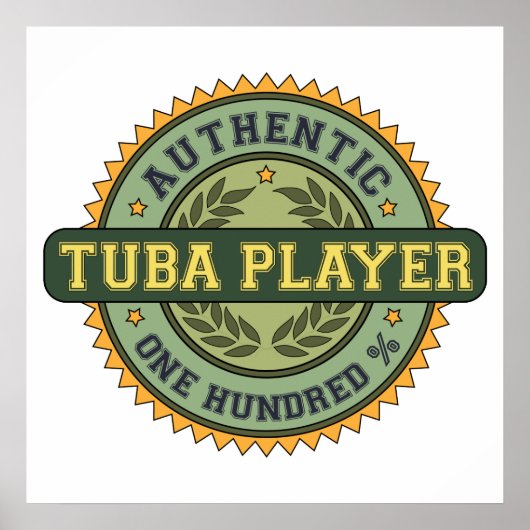 Authentischer Tuba Player Poster (Vorne)