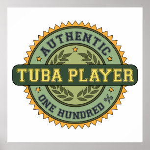 Authentischer Tuba-Spieler Poster