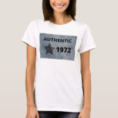Authentisches 1972 Vintages Star Retro-Geburtstags T-Shirt (Vorderseite)