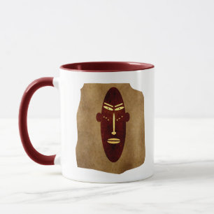 Authentisches aborigines abstraktes Gesicht Tasse