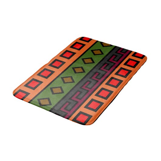 authentisches afrikanisches Muster Badematte (Schrägansicht)