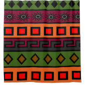 authentisches afrikanisches Muster Duschvorhang (Vorderseite)