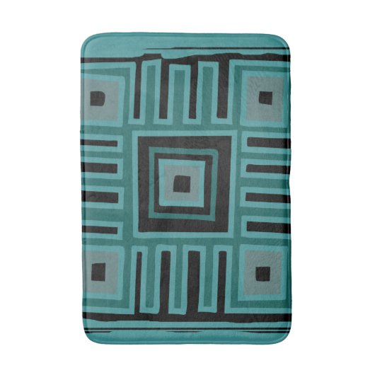 authentisches afrikanisches Stoffmuster Badematte (Vorderseite Vertikal)