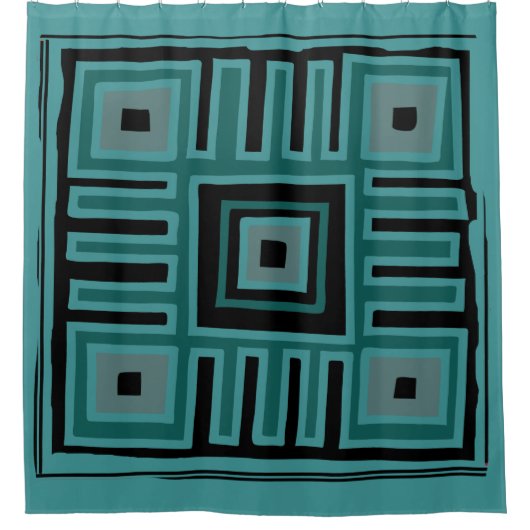 authentisches afrikanisches Stoffmuster Duschvorhang (Vorderseite)