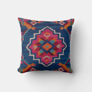 Authentisches Blue Kilim Rug Pillows: Ein Kunststü Kissen