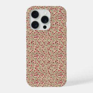 Authentisches Blumensprössling in gedämpftem Burgu iPhone 15 Pro Hülle
