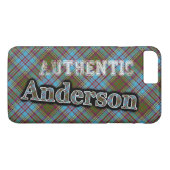Authentisches Clan Anderson Scottish Tartan Design Case-Mate iPhone Hülle (Rückseite (Horizontal))