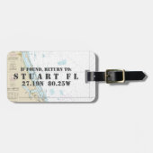 Authentisches Diagramm Stuart FL Gepäckanhänger (Vorderseite horizontal)