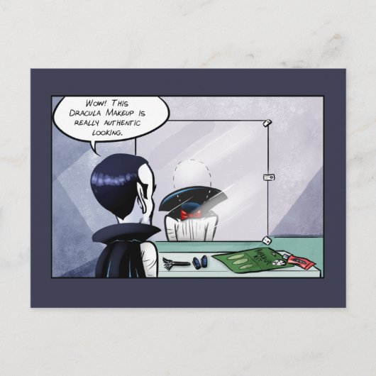 Authentisches Dracula Makeup Postkarte (Vorderseite)