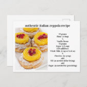 Authentisches italienisches Zeppola Rezept Postkarte (Vorne/Hinten)