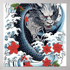 Authentisches japanisches Irezumi Tattoo Poster -