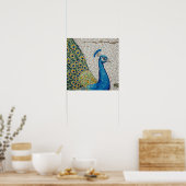 Authentisches Pfauenmosaik Poster (Küche)