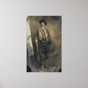 Authentisches Portrait von Billy the Kid (1880) Leinwanddruck
