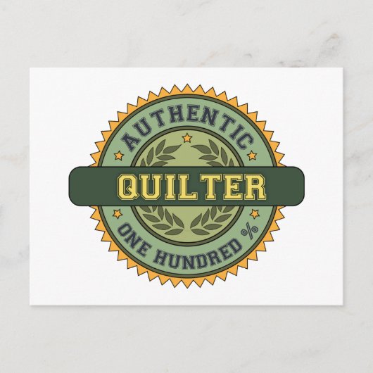 Authentisches Quilter Postkarte (Vorderseite)