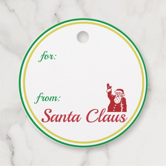 Authentisches Santa Claus Airmail Siegel Geschenkanhänger (Rückseite)