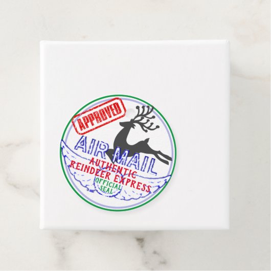 Authentisches Santa Claus Airmail Siegel Geschenkanhänger (Beispiel)