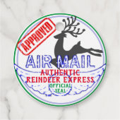 Authentisches Santa Claus Airmail Siegel Geschenkanhänger (Vorderseite)
