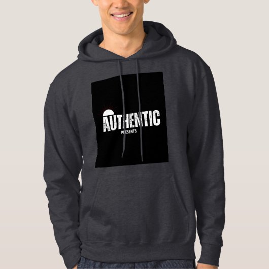 Authentisches Schreibdesign Hoodie (Vorderseite)