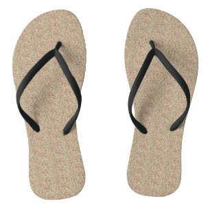 Authentisches Utility-Khaki- und Burgunder-Blumenm Badesandalen
