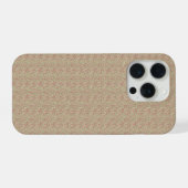Authentisches Utility-Khaki und burgunderrote Flor iPhone Hülle (Rückseite (Horizontal))