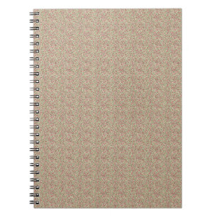 Authentisches Utility-Khaki und burgunderrote Flor Notizblock