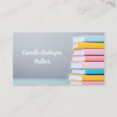 Author Book Launch Cute Pastel Freelance Writer Visitenkarte (Vorderseite)