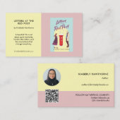 Author Book Promotion Custom YA Novel Pastel Visitenkarte (Vorne/Hinten)