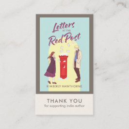 Author Book Review Request Card QR Code Taupe Visitenkarte