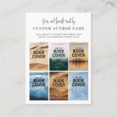 Author Book Series Marketing Custom Photo Collage Visitenkarte (Vorderseite)