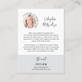 Author Book Series Marketing Custom Photo Collage Visitenkarte (Rückseite)