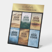 Author Book Series Photo Collage Black & Gold Sockelschild (Vorderseite)