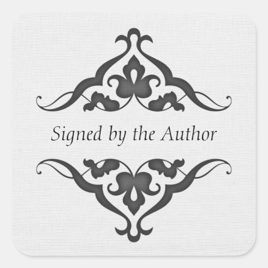 Author-Buchzeichen Quadratischer Aufkleber (Vorderseite)