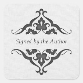 Author-Buchzeichen Quadratischer Aufkleber
