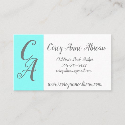 Author Business Card Visitenkarte (Vorderseite)