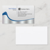Author Chrome Silver Wave Beruflich Visitenkarte (Vorne/Hinten)