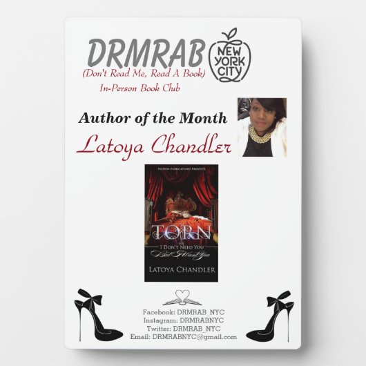 Author Foto Plaque Fotoplatte (Vorderseite)