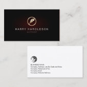 Author Imitate Gold Quill Icon Business Card Visitenkarte (Vorne/Hinten)