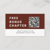 Author QR Book Review Request Free Bonus Chapter Visitenkarte (Rückseite)