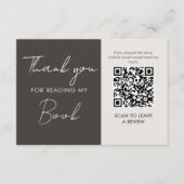 Author QR Code Book Review Request Minimal  Begleitkarte (Vorderseite)