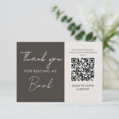 Author QR Code Book Review Request Minimal  Begleitkarte (Stehend Vorderseite)