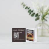 Author QR Code Book Review Request Promo Marketing Visitenkarte (Stehend Vorderseite)