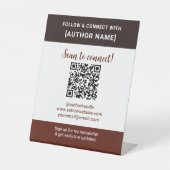 Author QR Code Follow & Connect Book Event Display Sockelschild (Vorderseite)